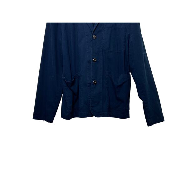 St. John's Bay Navy Blue Three Button Blazer Women's XL Cotton Blend Pockets - Picture 5 of 7